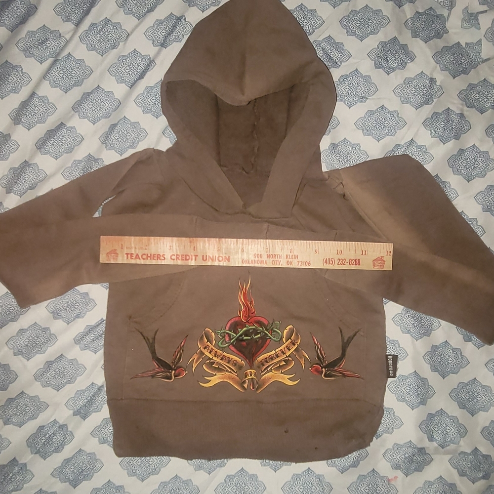 Brown Hoodybag with Graphic Design